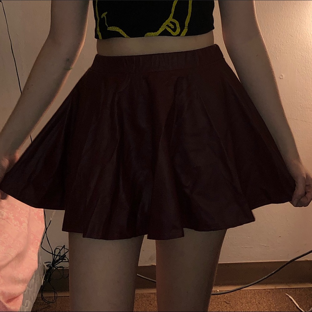 burgundy / maroon  skirt